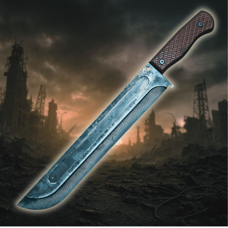 Fallout - duży nóż obozowy w stylu industrialnym natural micarta